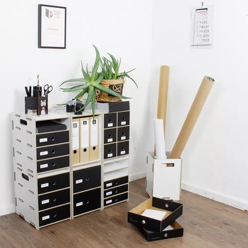 Ordnungssysteme mit verschiedenen Schubladen